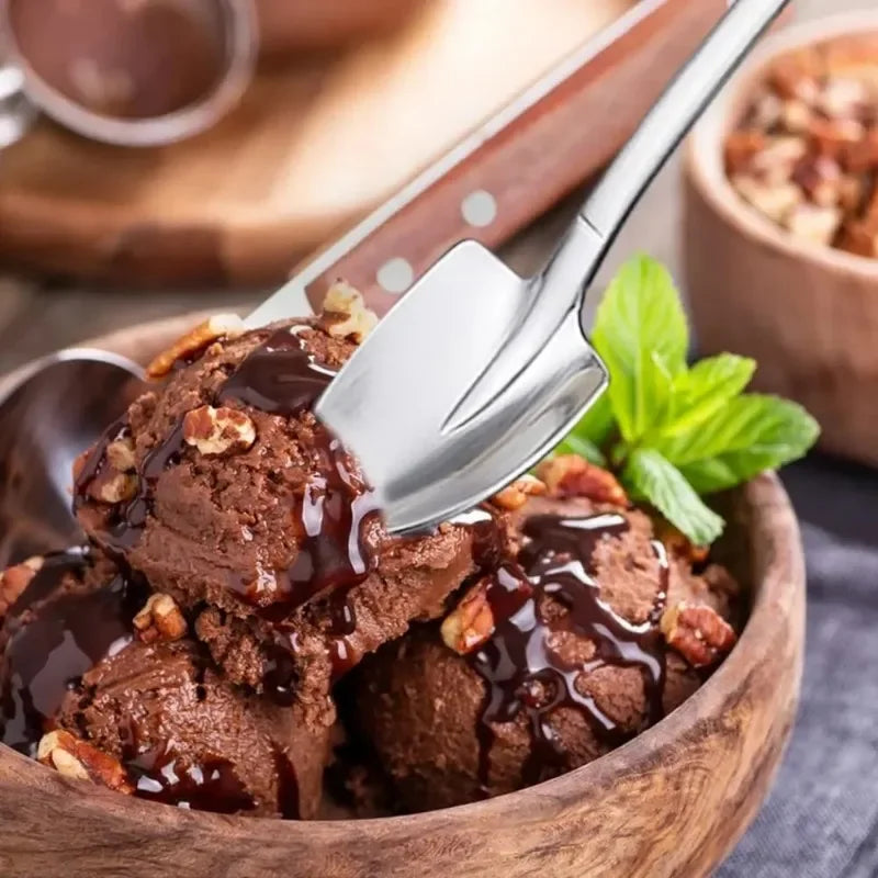 Stainless Steel Shovel Spoon Cutlery Coffee Tea Spoon Ice Cream Dessert Fruit Party Scoop Teaspoon Kitchen Tableware Cutlery Set Qme