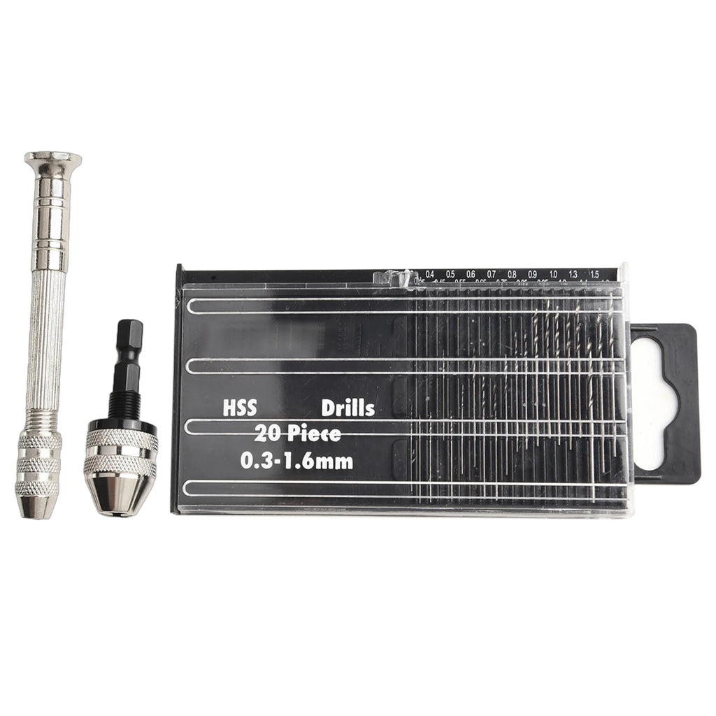 Drill Chuck With 0.3mm To 3.6mm Keyless Chuck Conversion Tools 1/4 Inch Hex Shank Screwdriver Quick Change Adapter Drill Bit Kit Qme