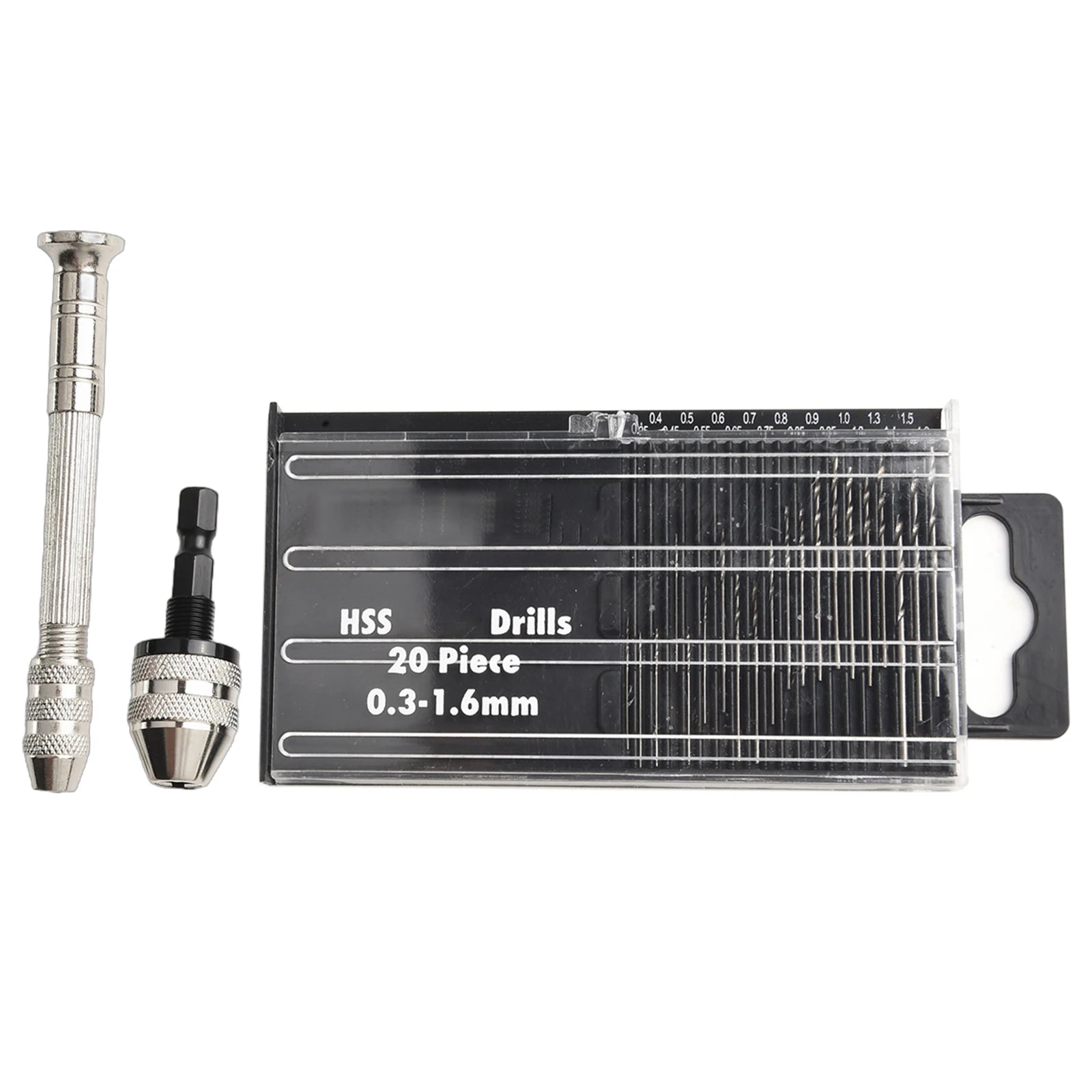 Drill Chuck With 0.3mm To 3.6mm Keyless Chuck Conversion Tools 1/4 Inch Hex Shank Screwdriver Quick Change Adapter Drill Bit Kit Qme