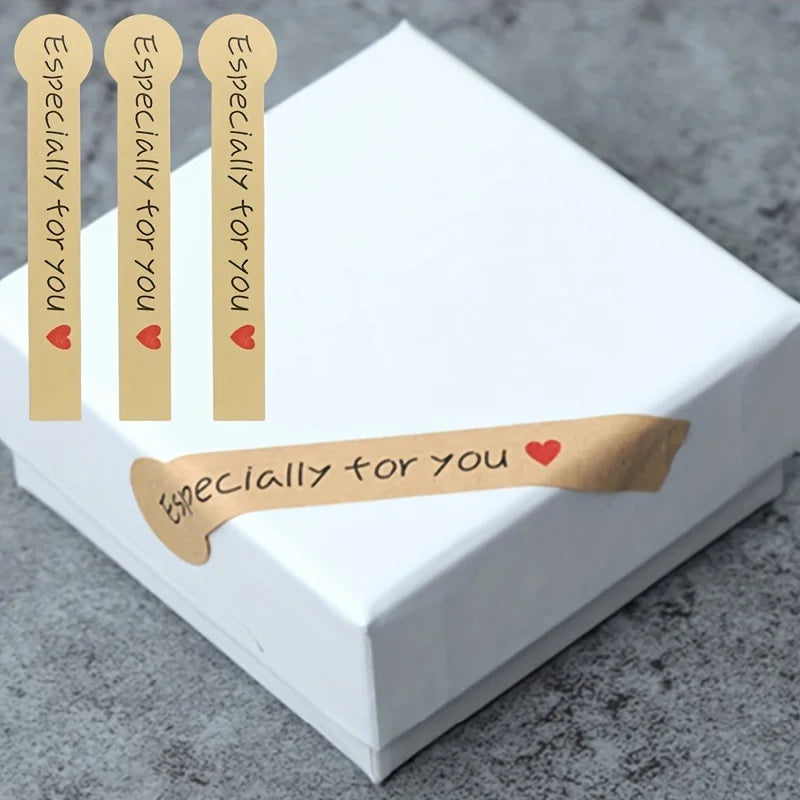 Especially For You Long Kraft Paper Sticker Scrapbooking Labels Gift Sticker, Self-adhesive DIY Paper Label Qme