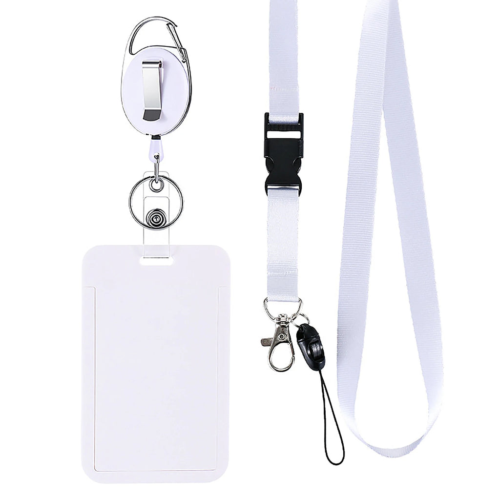 Solid Color Lanyard for Working Permit Case Keys ID Tag Name Badge Holder Pass Bus Access Employee's Work Card Cover Qme