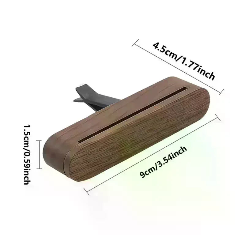 Wood Car Air Vent Diffuser Refillable, Car Fragrance Clip Diffuser, Car Aromatherapy Diffuser Long-Lasting Home Fragrance Qme