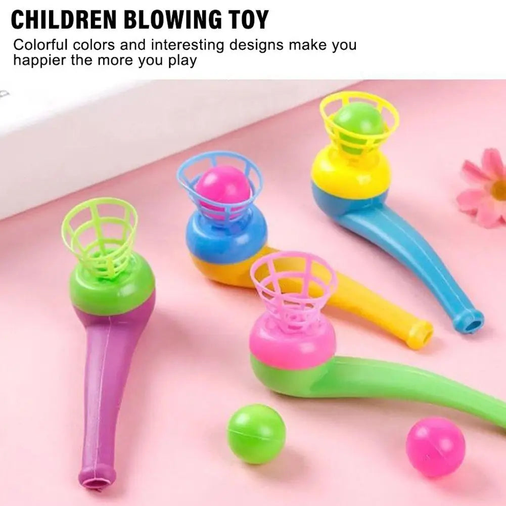 Ball Blowing Toy Floating Blow Pipe Stress Reliever Balance Kids Qme