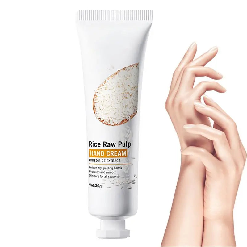 Rice Raw Pulp Hand Cream Rejuvenating Hydration Nourishing Qme