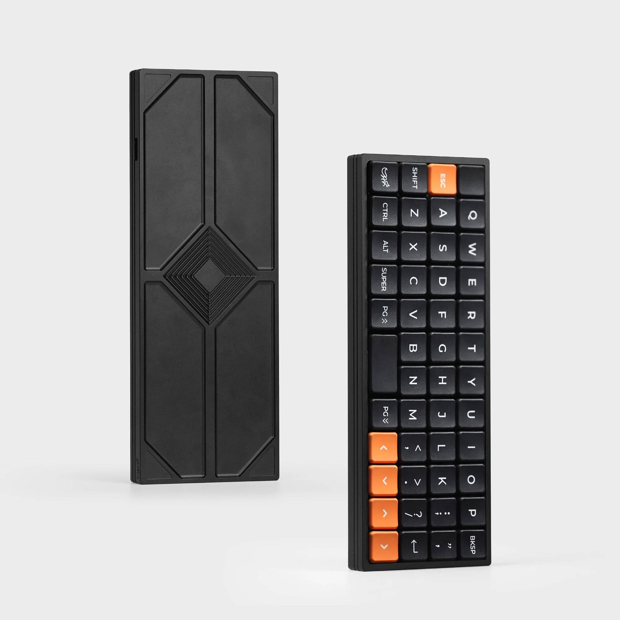 Chosfox Geonix48V Low Profile Keyboard Portable Mechanical Keyboard DIY Hot Swap Kit Support QMK/VIA for Kailh 1350 Choc Switch Qme 48 Black keyboard
