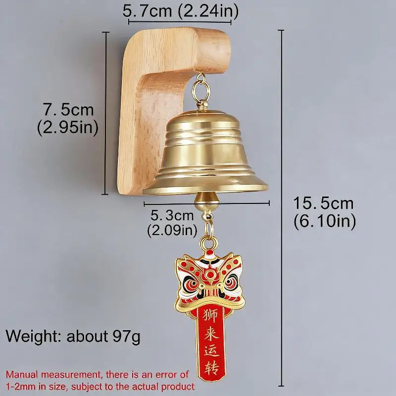 Door Reminder Doorbell Room Decorative Year Decorations Wood Bell Qme A5