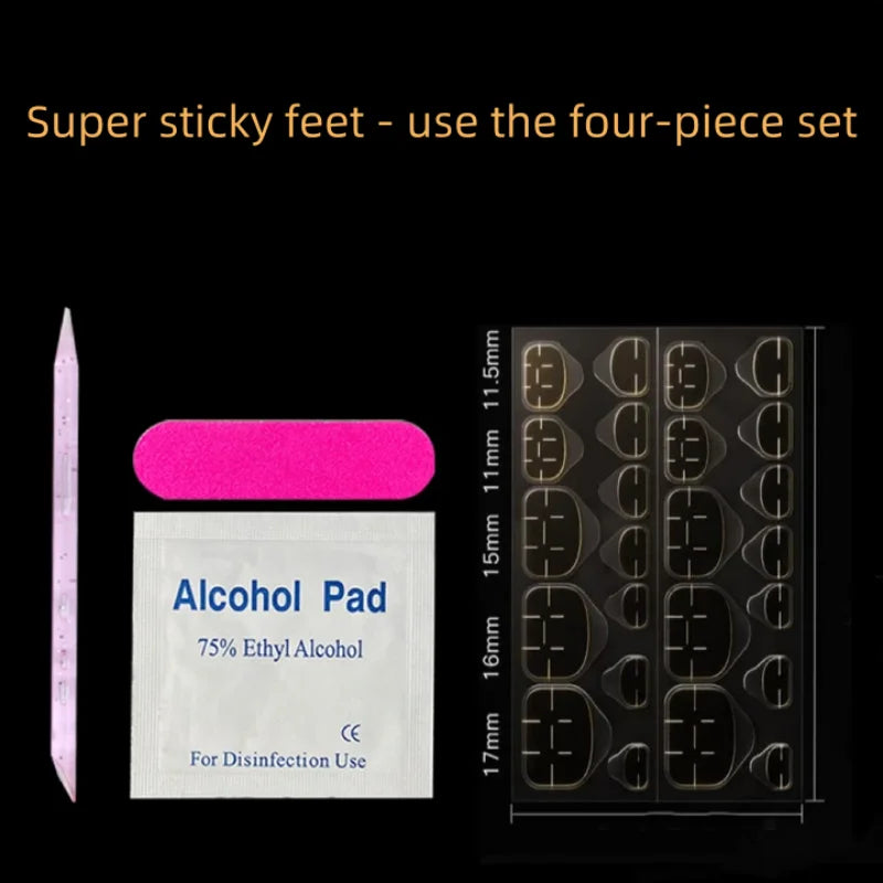 Reusable Nail Jelly Adhesive Tabs False Nail Glue Sticker Kit Press On Nail Application Tools Set DIY for Artificial Nails Qme 1pcs 6