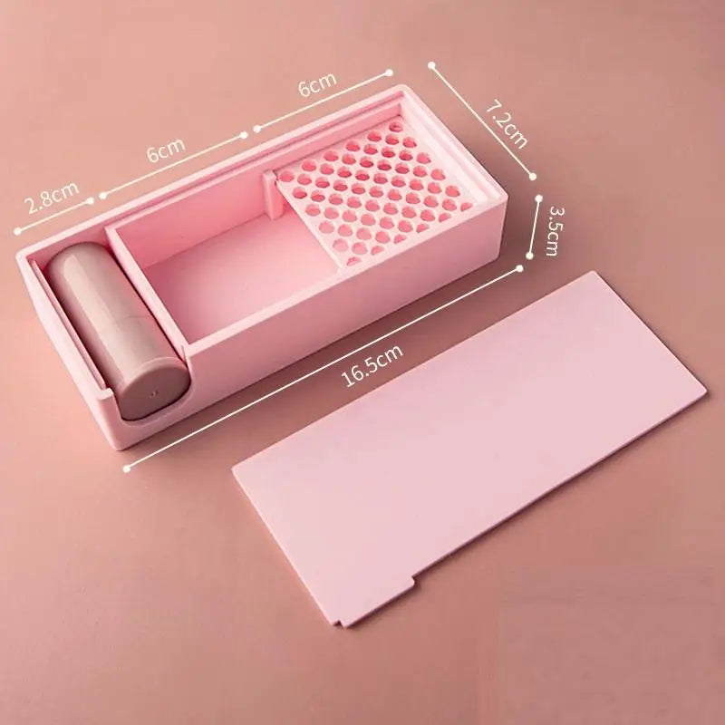 CC11Polymer Clay Cutter Anti-stick Starch Box Brush Soft Ceramic Qme Pink