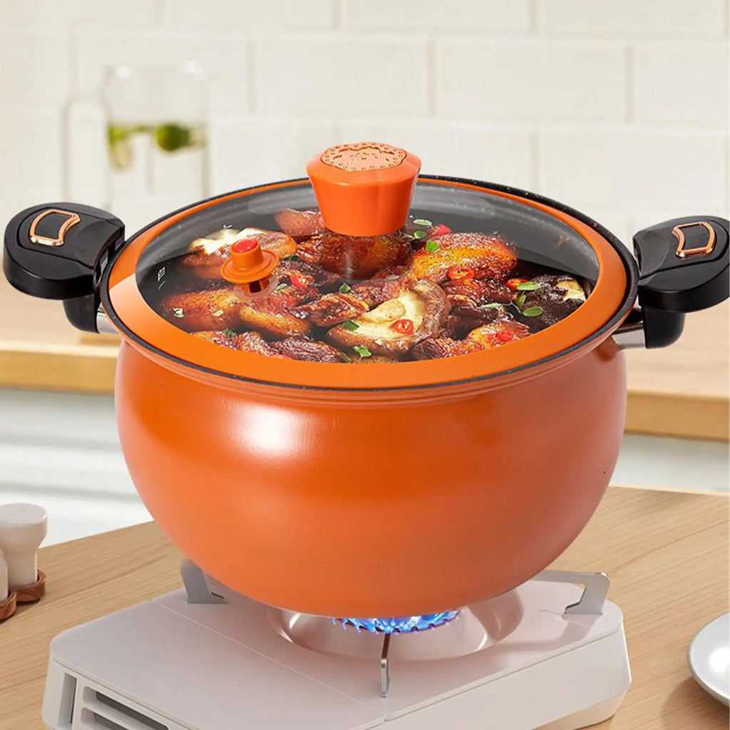 Small Pressure Cooker Cooking Pot Stew Non-stick Fast Heating Qme