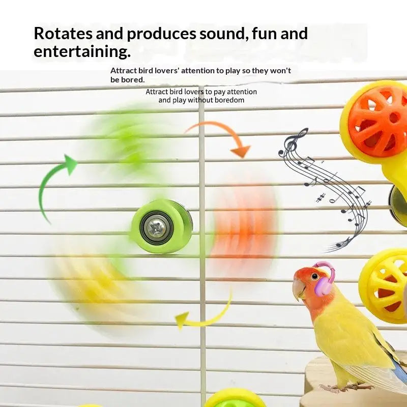 Parrots Rotating Stimulation Entertainment Play Chewing Parrot Toys Qme