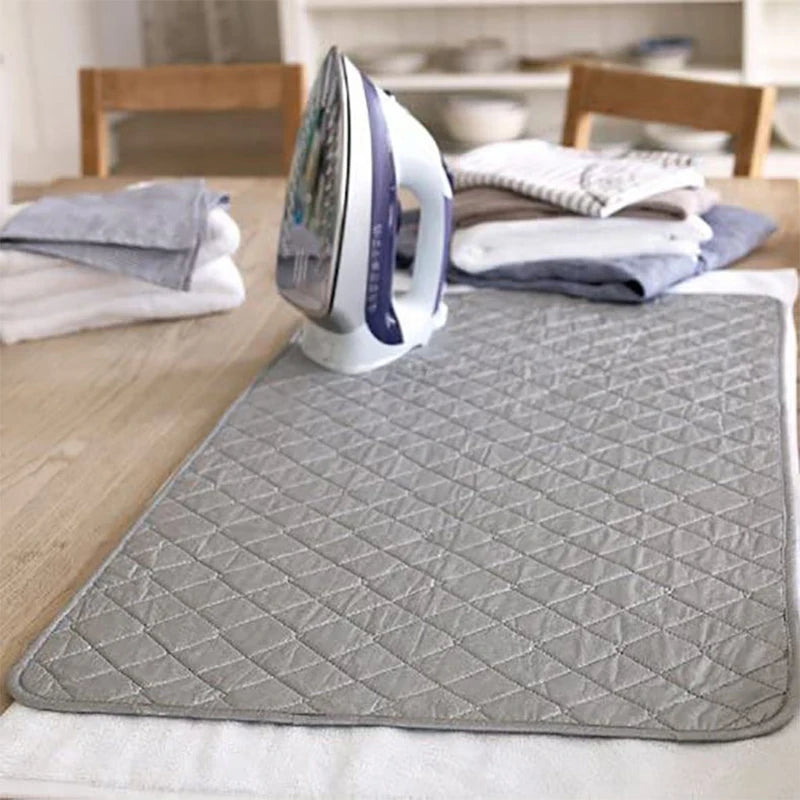 Table Top Ironing Mat Laundry Pad Portable Travel Clothes Protector Board Press Heat Blanket Iron Board Alternative Cover Qme