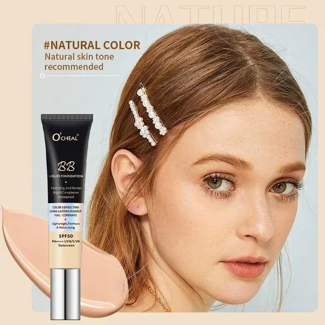 BB Cream Liquid Foundation Hydrating Tender Bright Complexion Qme Natural
