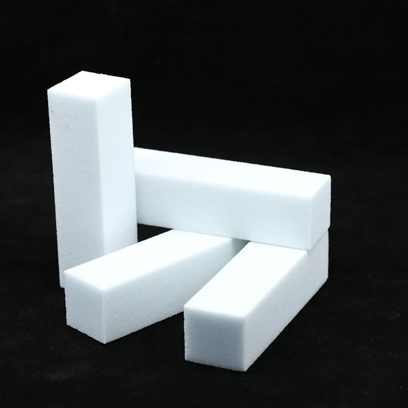 Nail Art Buffer Grinder Buffing Block White Nail File For Pedicure Tips Manicure Care Sponge Buffer Gel Polish Accessories Tools Qme