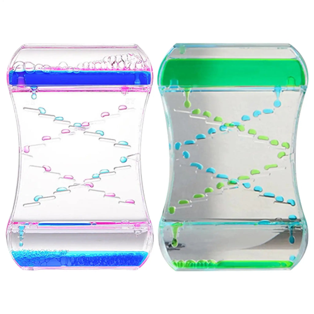 Bubble Timer Relaxing Spiral Timer Liquid Bubbler Sensory Toys For Kids Adults Desk Classroom School Bedroom HomeDecor Qme
