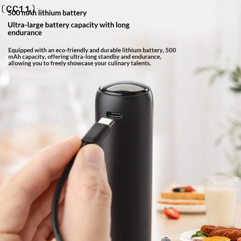 Rechargeable Electric Milk Frother C Charging Storage Lid Perfect Qme