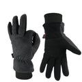 Winter Gloves Deerskin Leather Water-Resistant Windproof Insulated Work Glove for Driving Cycling Hiking Snow Skiing 8008 Qme Gray XL