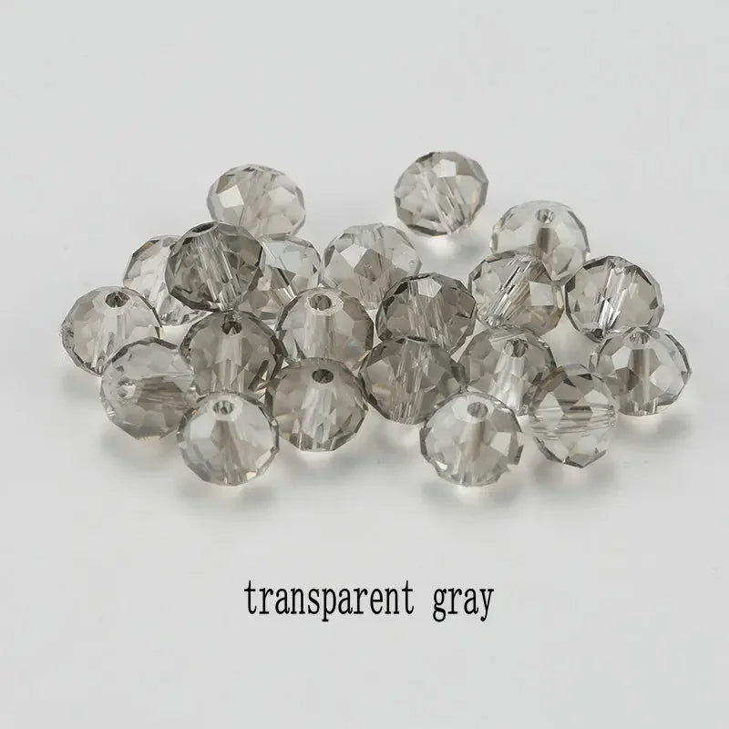 4mm glass beads plated Color faceted round crystal beads Jewelry beads for bracelet necklace Jewelry making DIY 150pcs Qme transparent gray 4mm-150pcs