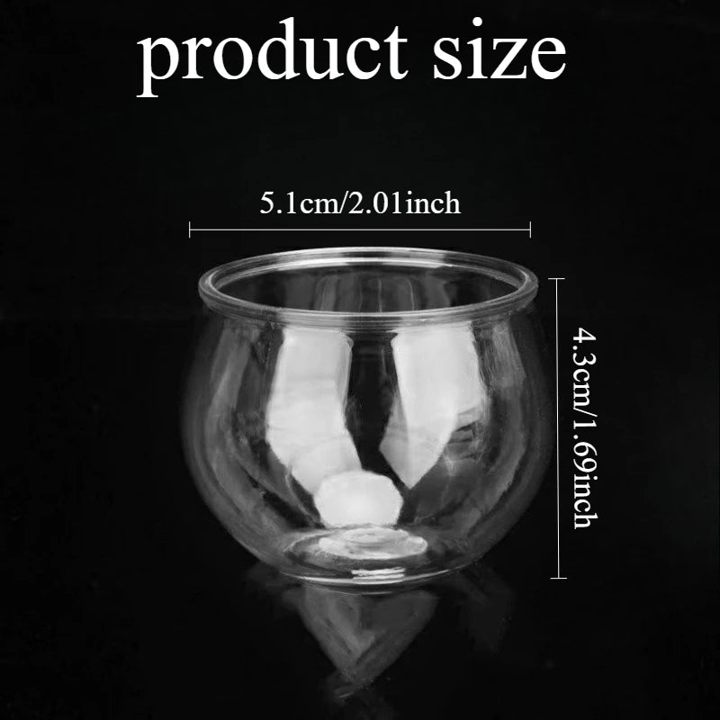 4pcs Transparent Spherical Mini Vases, Home Decor Vases, Creative Mini Fish Tanks, Durable Indoor，Office Desk Decoration Qme
