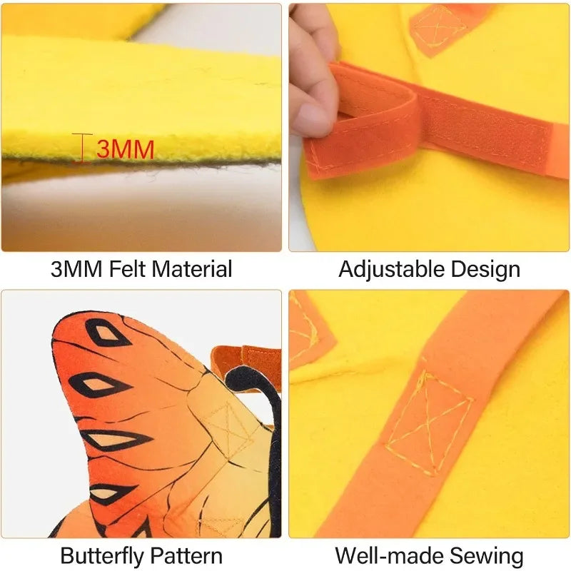 Butterfly Wings for Dogs and Cats - Pet Halloween Costumes and Christmas Party Outfits Qme
