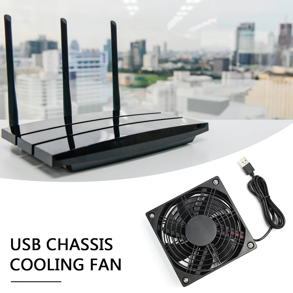 Mute Radiator Cooler Computer Case Chassis Cooling Router Set-top Box 5V USB Fan for Office Caring Computer Supplies Qme