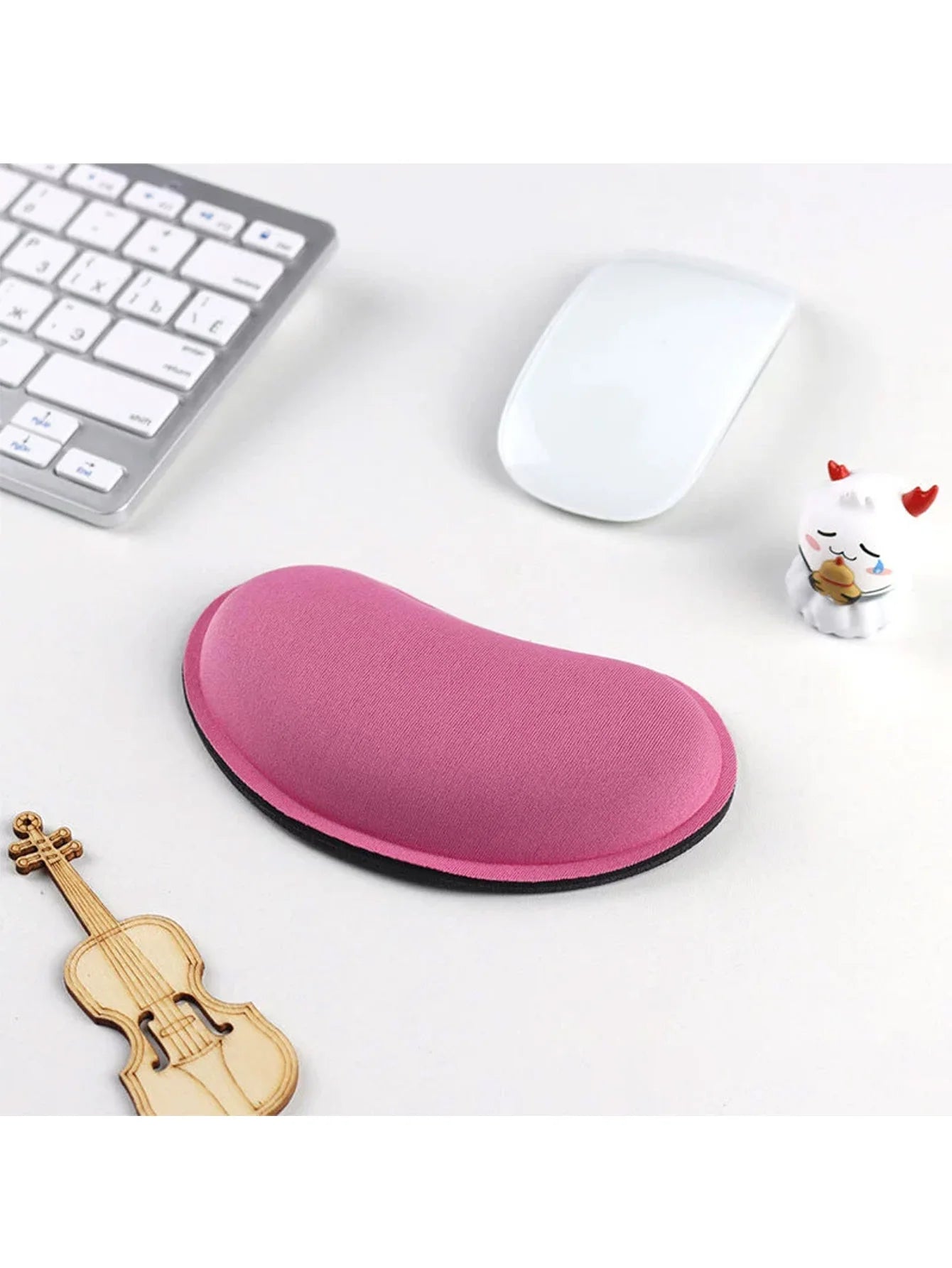 Memory Foam Mouse Wrist Pad Office Support Non-slip Bowl-shaped Hand Qme Pink