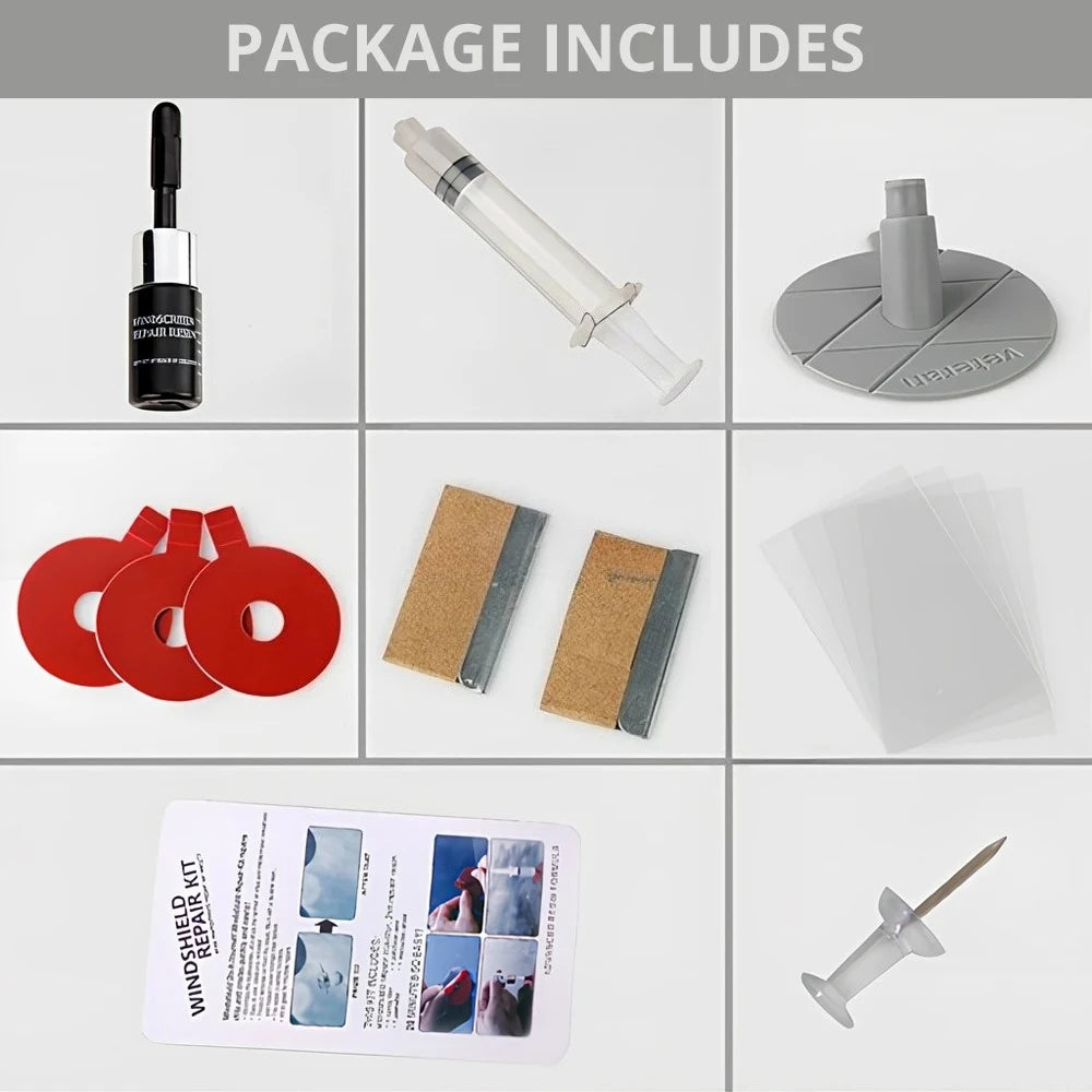 Car Windshield Repair Resin Kit Tools Windscreen Break Scratch Restoration Protective Stickers Glass Cleaner Care No Trace Wash Qme