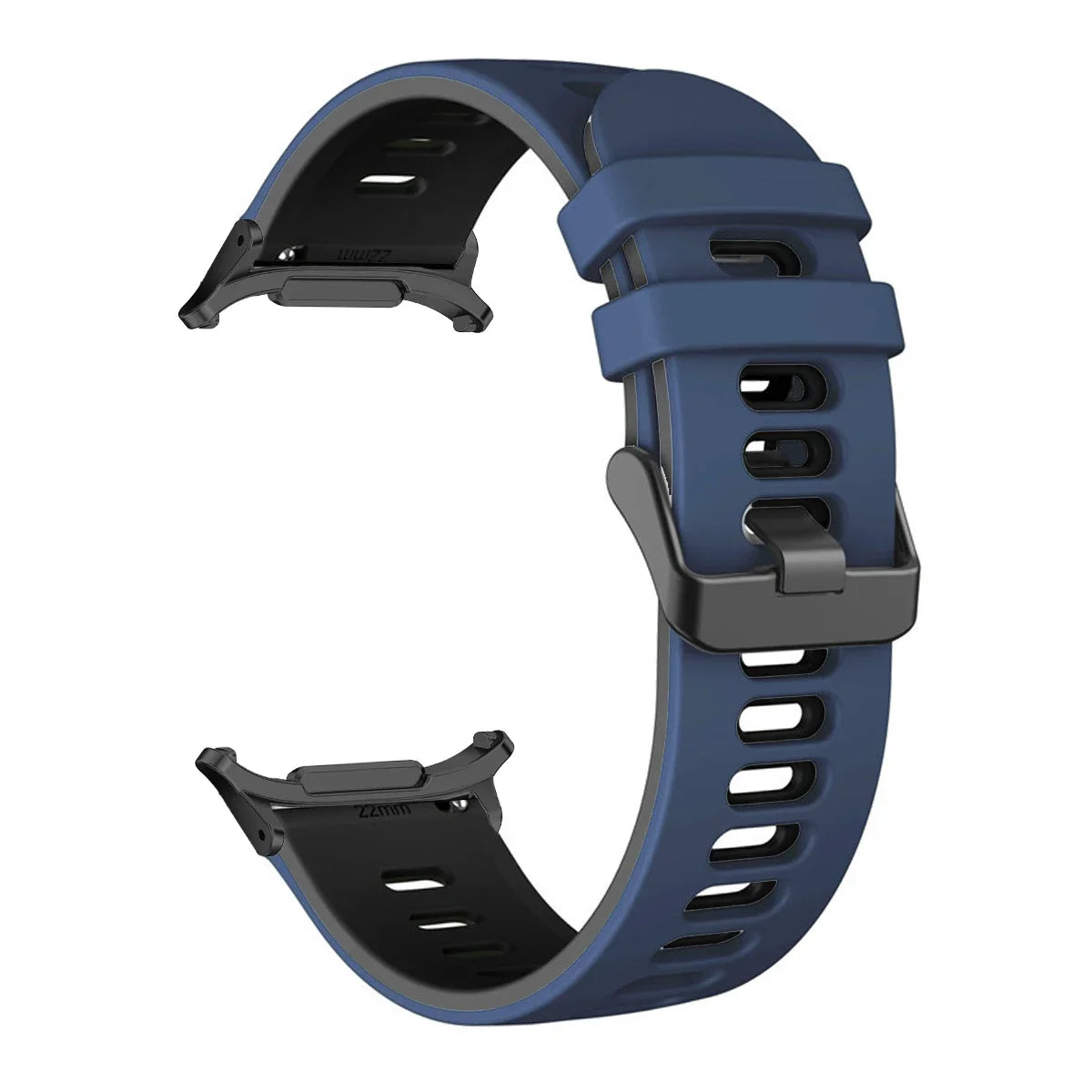 Silicone Strap for Samsung Galaxy Watch 7 Ultra 47mm No Gaps Sport Band Bracelet for Galaxy Watch Ultra 47mm Wristband Watchband Qme Blue Black Galaxy Watch 7 Ultra