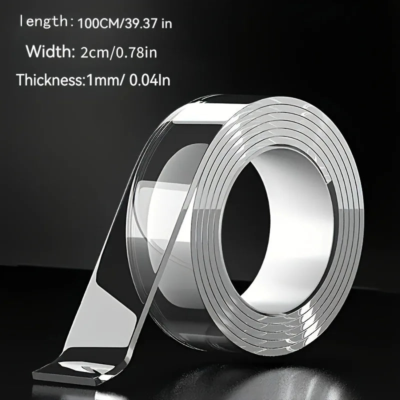 Heavy Duty Dual Sided Nano Tape Strong Reusable Wall Decor Crafts All Qme