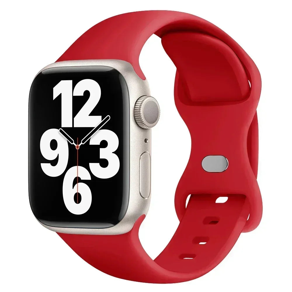 Silicone Band for Apple Watch 10 9 8 7 6 5 4 3 SE Strap for IWatch Ultra 2 49mm 45mm 41mm 40mm 44mm 38mm 42mm 46mm Qme