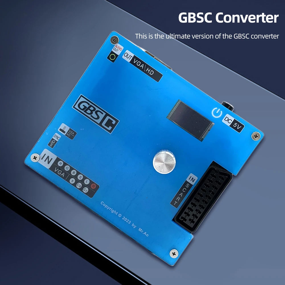 GBS Control Video Converter LCD Screen HD Video Converter Adapter Arcade Game RGBS RCA/VGA To VGA/RCA Converter for PS2 Console Qme