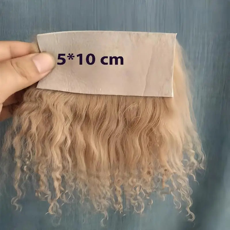Dolls Accessories Mongolian Fur Sheepskin Wool Extensions Curly Qme
