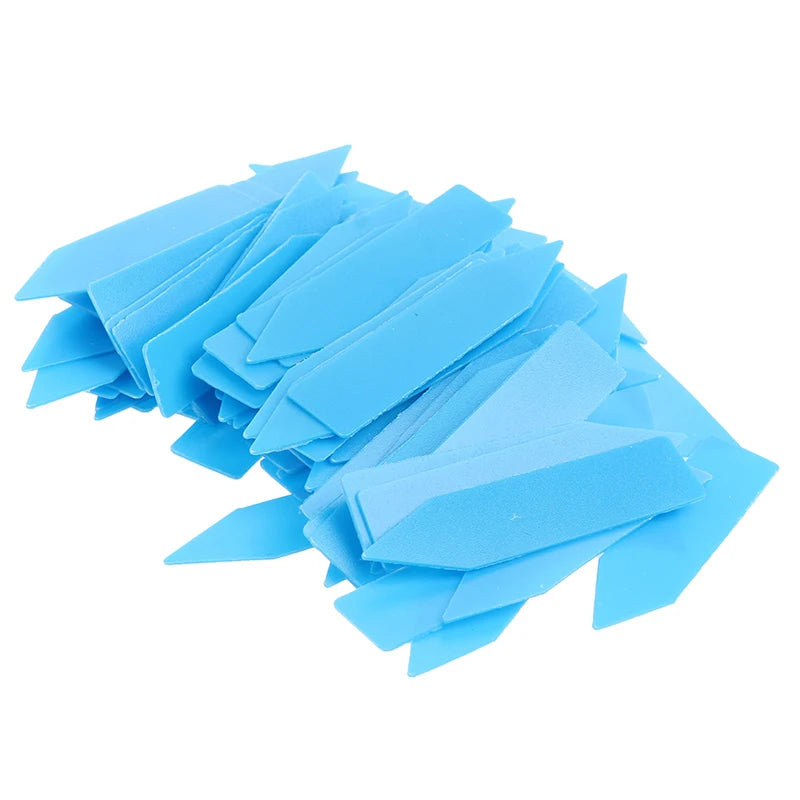 Plastic Multicolors Garden Ornaments Markers 5 Plants Labels Indoor Qme Blue