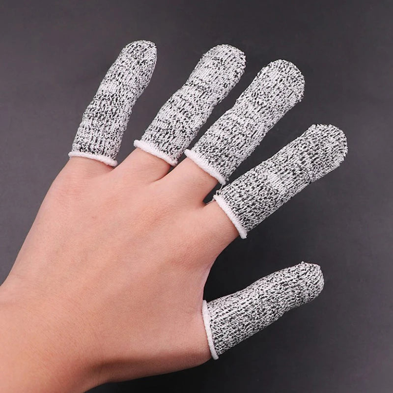 100 Pcs Finger Cots Thumb Protector Anti-Cut Fingertips Finger Sleeve Flexible Resistant Protection Finger Cots DIY Work Qme