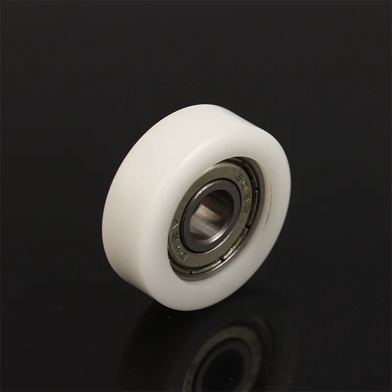 608 ZZ Nylon POM Round Roller Wheel 8x30x10mm Plastic Bearing Pulley Qme
