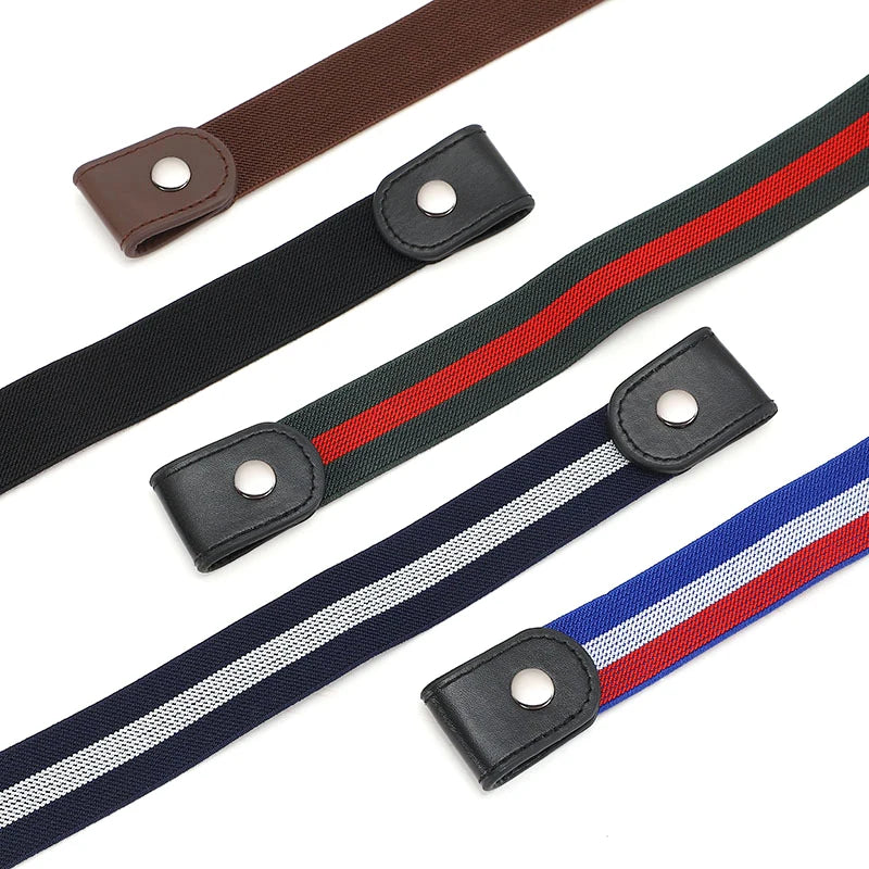 Adjustable Stretch Elastic Waist Band Buckle-free Invisible Belt Qme