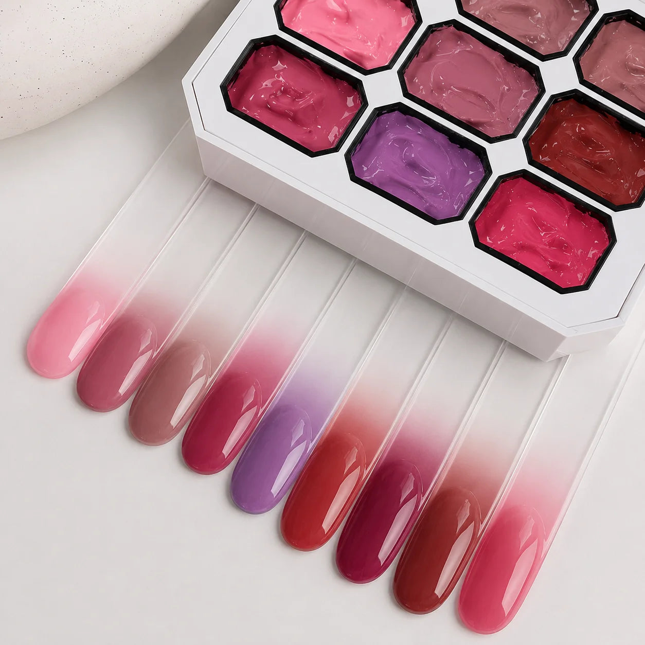 9 Colors Solid Cream Gel Nail Polish UV LED Painting Palette Qme