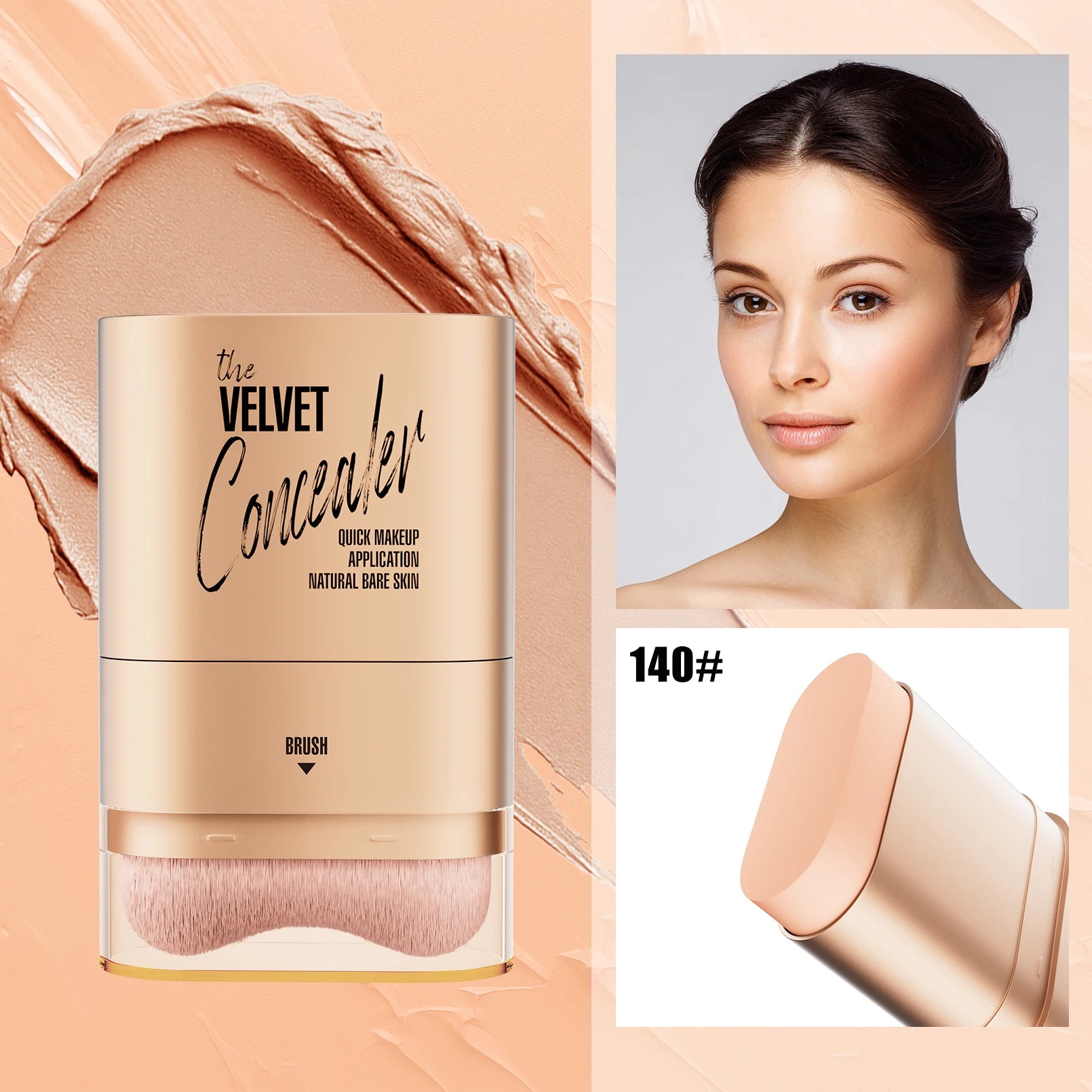 Face Foundation Contour Stick Long-wear Lightweight Brighten Stick Face Concealer Blemish Contouring Beauty Makeup Qme 9518-140