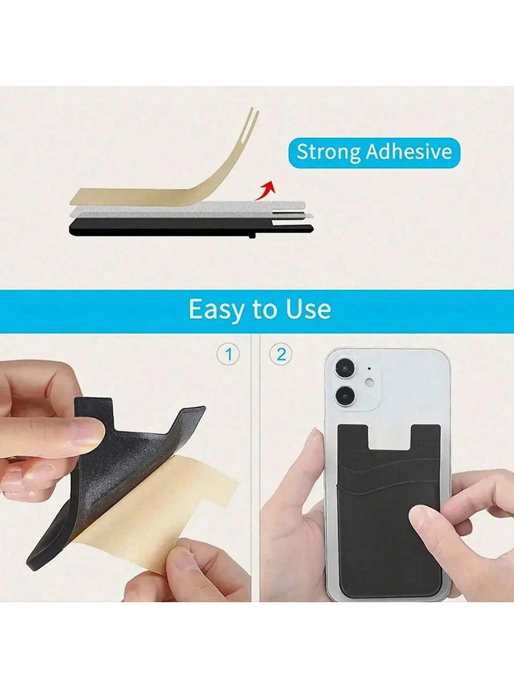 Silicone Phone Card Holder Bank Bus Id Sticker 2 Qme