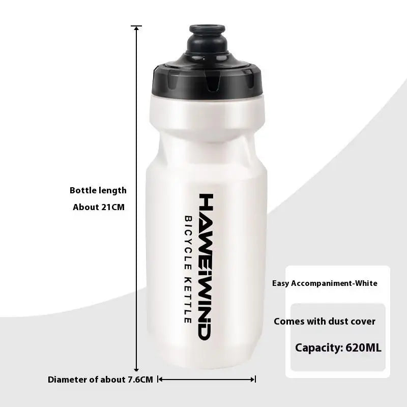 Large Capacity Bike Water Bottle Mountain Road Biking Sports Fitness Qme White