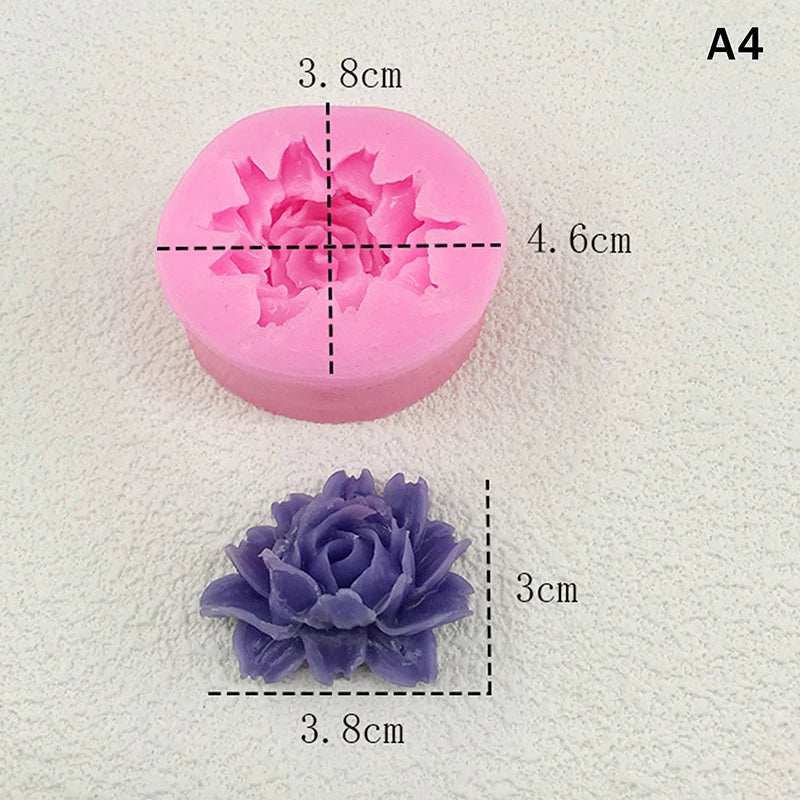 3D Beautiful Roses Silicone Mold DIY Chocolate Cake Fondant Wedding Qme A4