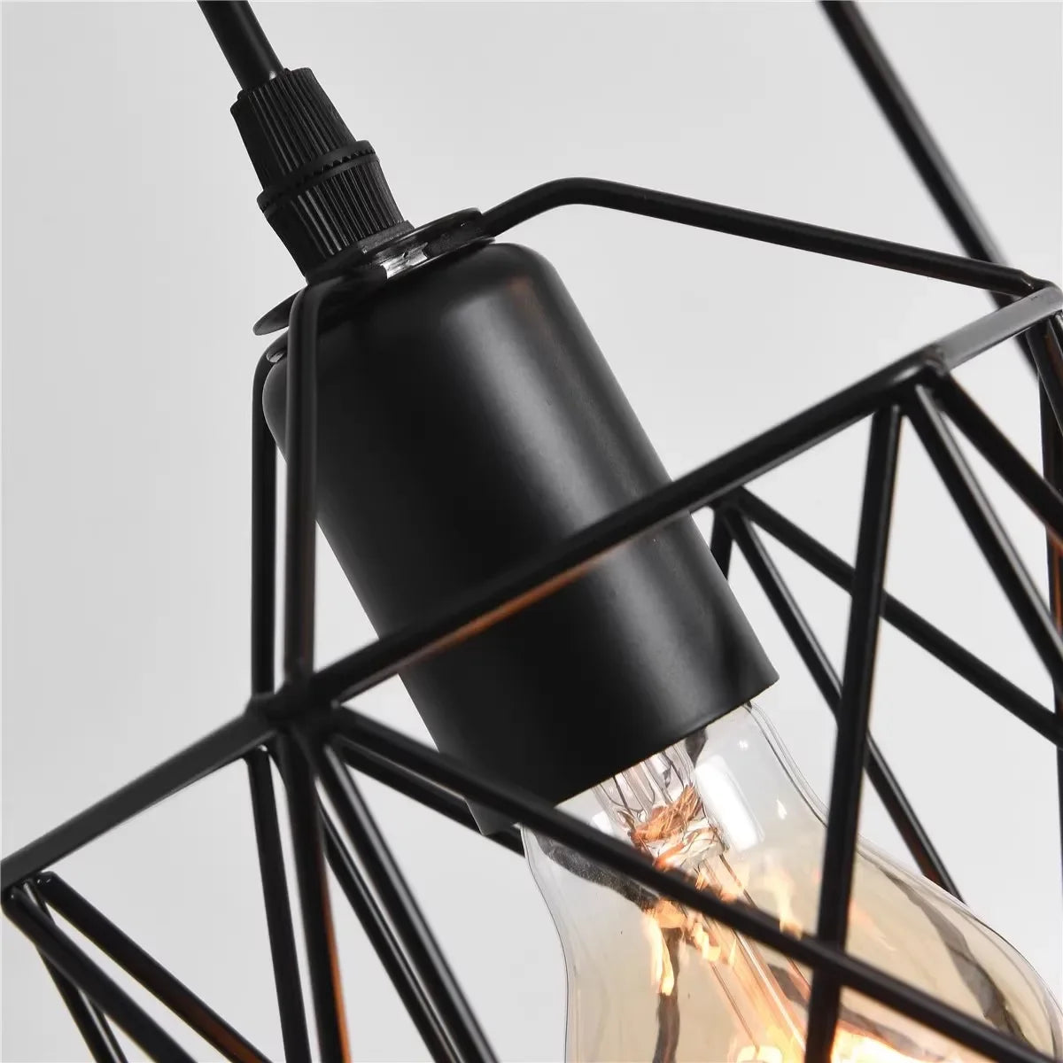 Industrial LED Pendant Lamps E27 Base Metal Hanging Lamps Chandelier Lights for Kitchen Island Cafe Stairway Hallway AC85-265V Qme