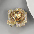 Fashion Exquisite Rhinestone Crystal Flower Brooch For Women Clothing Coat Jewelry Accessries Gifts Qme A3