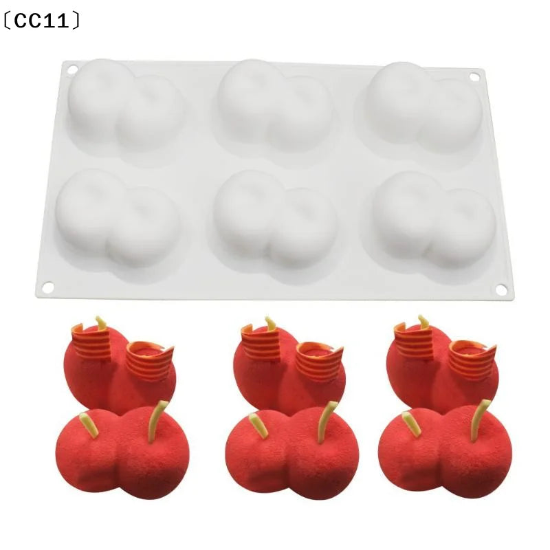 Cherry Design Food Grade French Fruit Mousse Mould Silicone Cake Mold Qme