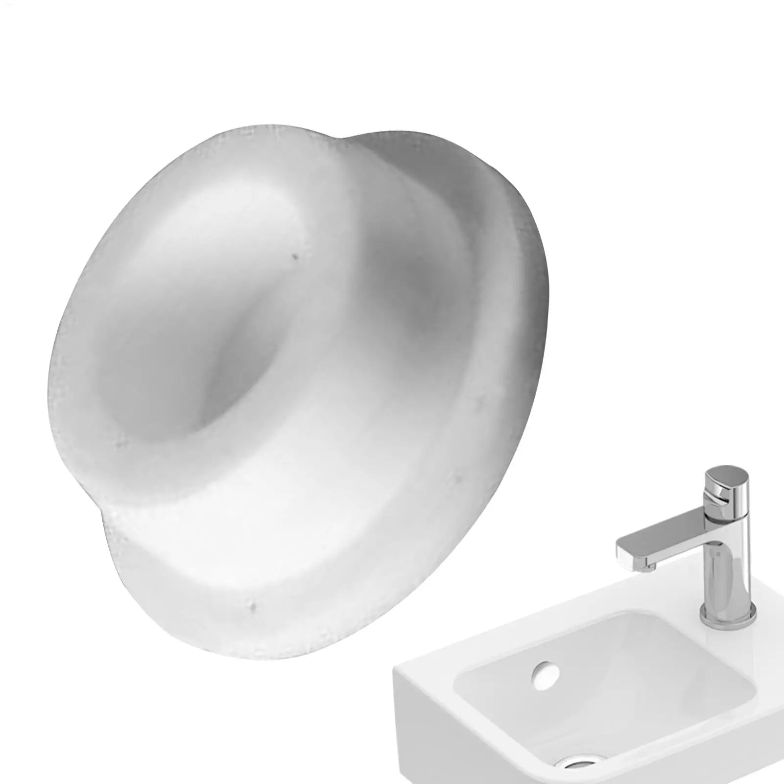 Sink Overflow Hole Cover Bathtub Drainage Insert Plug Water Basin Spillover Sealing Gadget for Toilet Kitchen Bathroom Supplies Qme Default Title