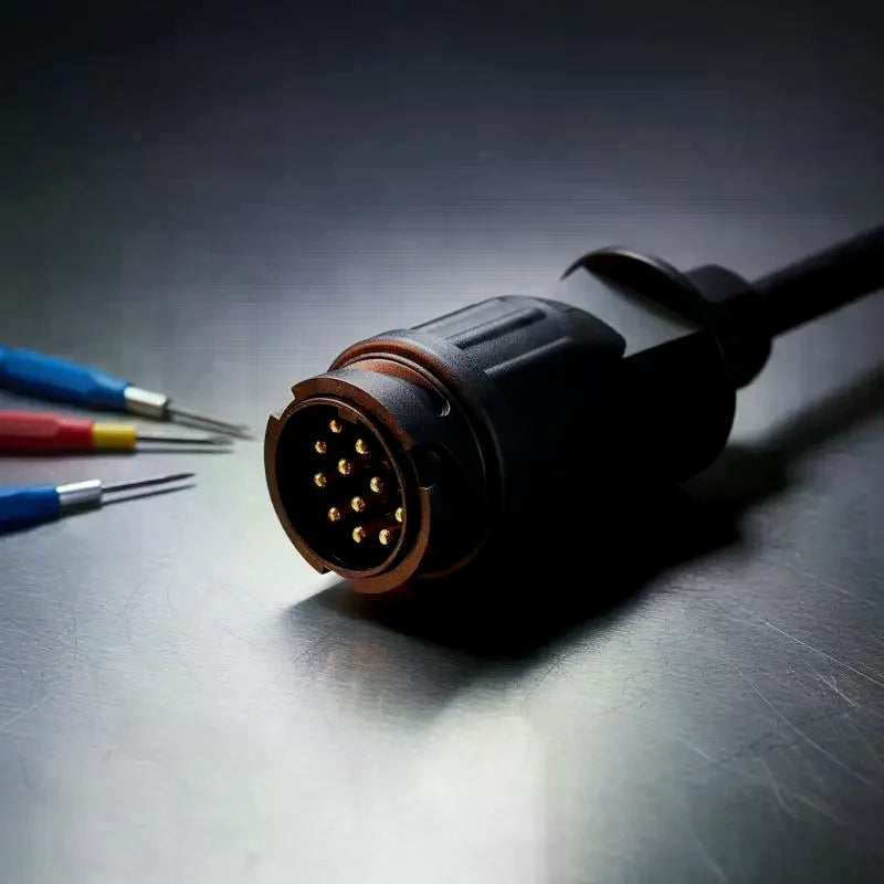 12V 13 Pin Trailer Plug Waterproof Pole Electrical Connector Qme