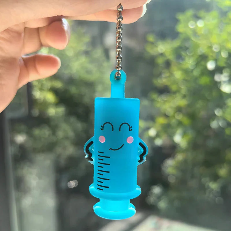 Ampoule Bottle Opener Keychain Syringe-Shaped Cutter Nurse Doctor Ampoule Bottle Opener Aid Medication Vial Breaker Tool Qme