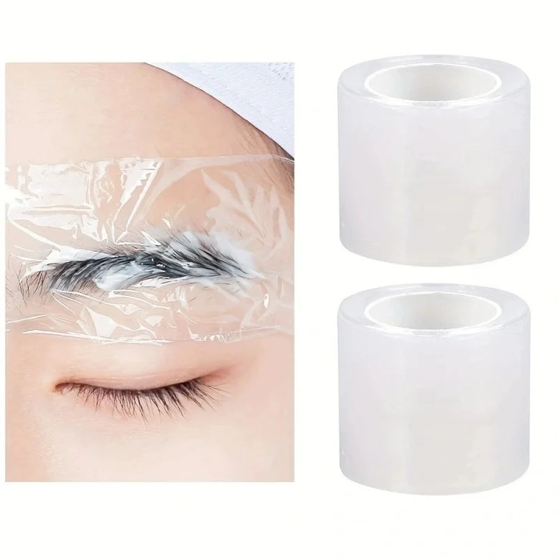 Plastic Cover Wrap Film For Eyelash Plant Eyebrow Tattoo, Disposable Plastic Wrap For Permanent Make Up Tattoo Clear Wrap Qme