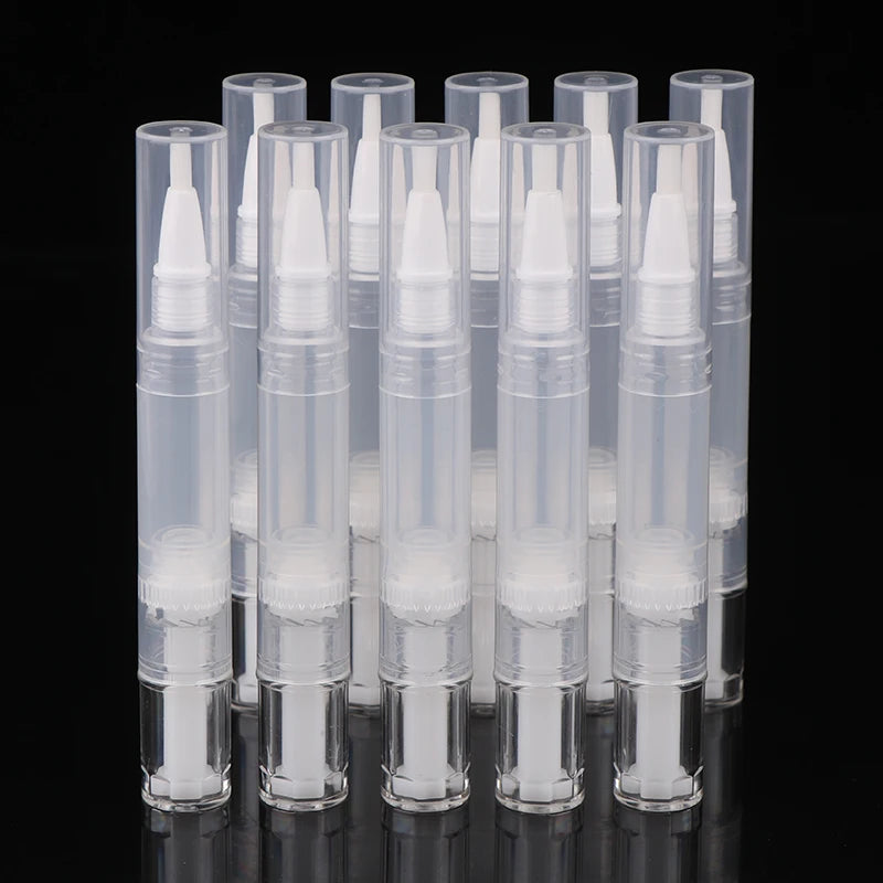 5 Refillable Nail Oil Pen Brush Tip Empty Applicator Cuticle Eyelash Qme