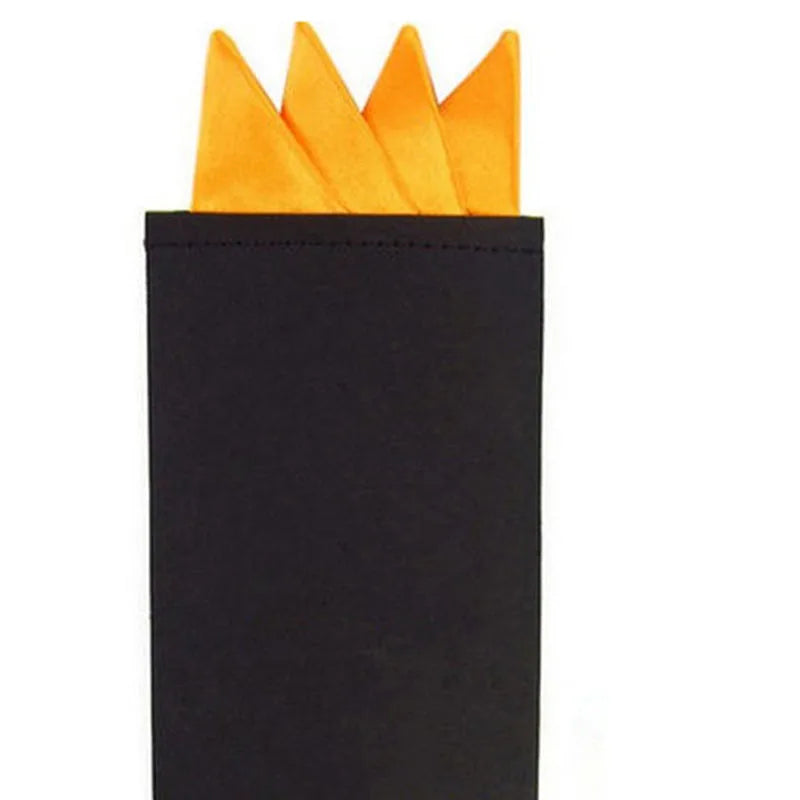 Men's Pre-folded Pocket Square Card Triangles Wedding Groom Party Qme Gold