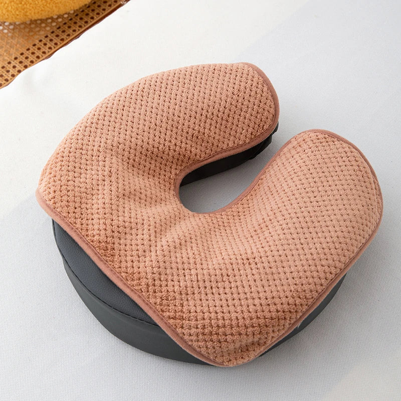 Coral Fleece Head Pad Towels U-shaped Facial Pillow Covers Thickened Qme Coffee